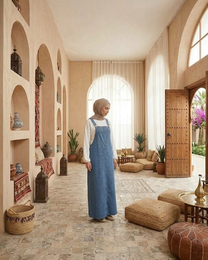Robe Salopette Denim Femme — Élégance décontractée au quotidien