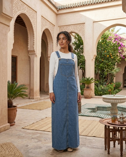Robe Salopette Denim Femme — Élégance décontractée au quotidien